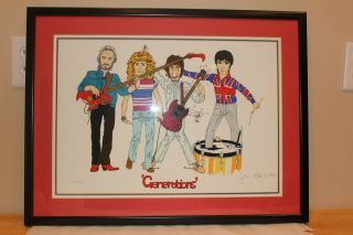 Framed And Hand Signed - Generations By John Entwistle - 25 " X 19 "