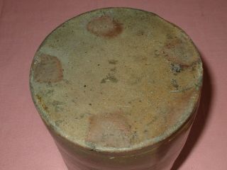 Antique 19th C Stoneware Incised Bird Decorated Branch Green PA NJ Jar Crock 8 