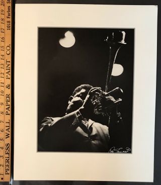 16” X 20” Photo: Jazz Musician Dizzy Gillespie Signed By Photographer Lee Tanner