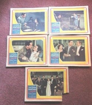 Set Of 5 Lobby Cards From The 1937 Film " A Star Is Born "