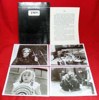 1986 Trolls Movie Press Kit Book W/ 4 Still Photos - Horror - Empire - Vintage