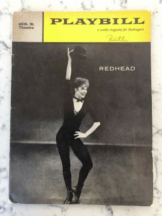 Vintage Playbill - Redhead - Gwen Verdon - Fosse/verdon 1960