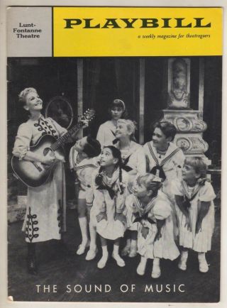 Mary Martin " The Sound Of Music " Playbill 1960 Broadway Theodore Bikel