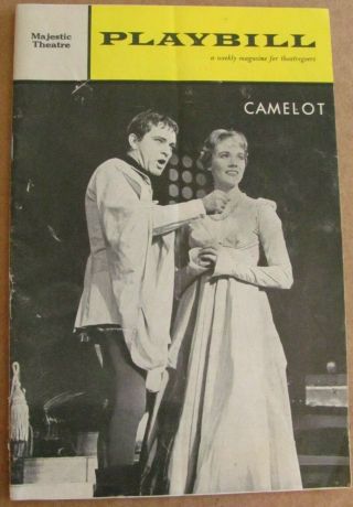 1961 Playbill Majestic Theatre Camelot Richard Burton Julie Andrews
