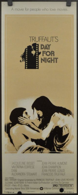 Day For Night 1973 Orig 14x36 Movie Poster Jacqueline Bisset Jean - Pierre Leaud