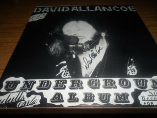 David Allan Coe Signed/autographed Underground Album Vinyl Record.  Very Rare