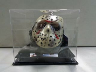 Robert Englund Signed Jason Mask Inscribed " See Ya In Hell " Jason Voorhees Mask