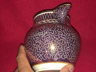 Staffordshire Pink Luster Pitcher Vermicelli Type Pattern Ca.  1815 Pearlware 4