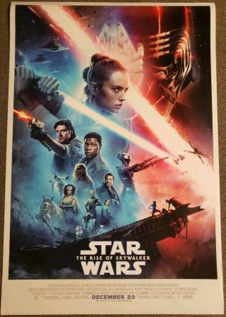 Star Wars The Rise Of Skywalker 27x40 D/s Movie Theater Poster Version C