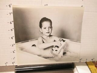 Cbs Tv Studio Show Promo Photo 1950s Angela Cartwright Bathtub Bubble Bath