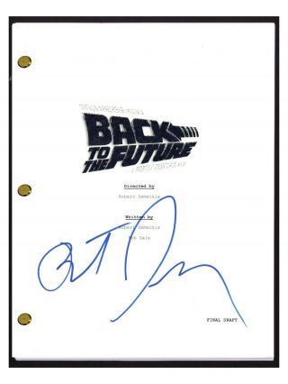 Robert Zemeckis Signed Autographed Back To The Future Movie Script