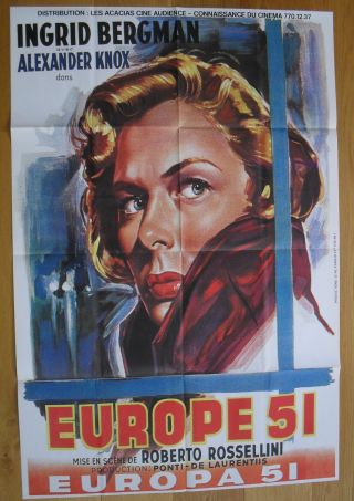 Europa 51 Rossellini Ingrid Bergman French Movie Poster R
