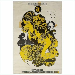 The International Times 1967 No.  14.  5 Promotional Poster (uk)