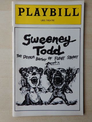 March 1980 - Uris Playbill - Sweeney Todd - Dorothy Loudon - George Hearn