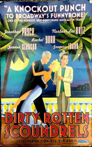 Broadway Play Poster Dirty Rotten Scoundrels 2005 - Deco Period Illustration