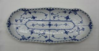 Royal Copenhagen Blue Fluted Full Lace 16 Inch Tray 1/1194 First Quality
