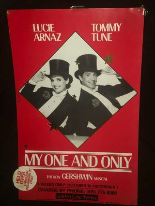 My One And Only Window Card Lucie Arnaz Tommy Tune Gershwin Musical Golden Gate