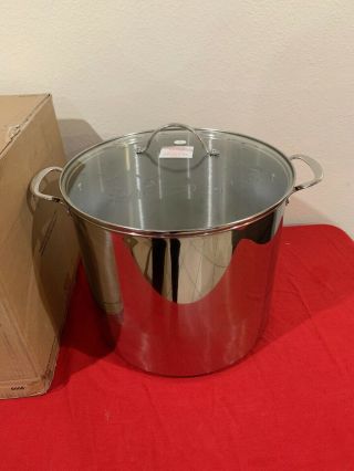Princess House Heritage Stainless Steel Classic 30 - Qt.  Stockpot & Steaming Rack