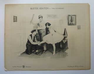 The Playhouse 1921 Lobby Card 11 " X 14 " Buster Keaton
