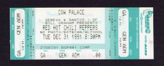 1991 Red Hot Chili Pepper Nirvana Pearl Jam Full Concert Ticket
