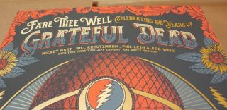 GRATEFUL DEAD POSTER FARE THEE WELL JUSTIN HELTON CHICAGO,  IL 7/3 - 5/2015 S&N SE 2
