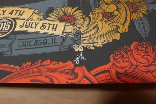 GRATEFUL DEAD POSTER FARE THEE WELL JUSTIN HELTON CHICAGO,  IL 7/3 - 5/2015 S&N SE 5