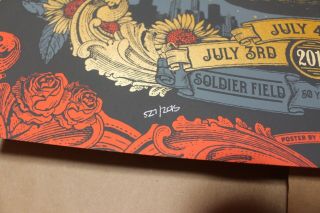 GRATEFUL DEAD POSTER FARE THEE WELL JUSTIN HELTON CHICAGO,  IL 7/3 - 5/2015 S&N SE 6