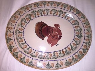 Nicholas Mosse Ireland Irish Pottery Serving Platter Turkey Holiday Rare Retired 6