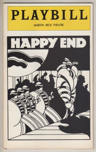 Meryl Streep " Happy End " Playbill 1977 Kurt Weill/bertolt Brecht