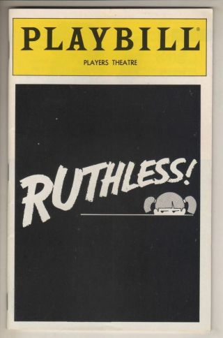 Laura Bell Bundy " Ruthless " Playbill 1993 Natalie Portman Understudy