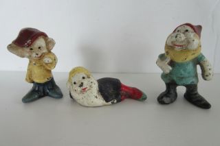 Vintage Cast Iron Snow White and the Seven Dwarfs,  complete 6