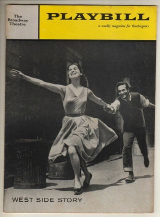 " West Side Story " Playbill 1959 Larry Kert,  Carol Lawrence Broadway