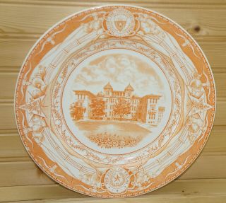 Wedgwood University Of Texas Orange Dinner Plate,  Brackenridge Hall - Rare (7)