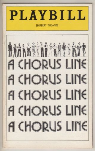 " A Chorus Line " Playbill 1977 Broadway Photos Wayne Cilento