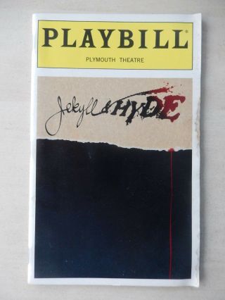 April 1997 - Opening Night - Plymouth Theatre Playbill - Jekyll & Hyde - Eder