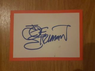 Joe Strummer Autograph.  The Clash