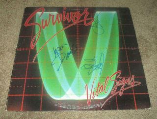 LOVERBOY KEEP IT UP LP RECORD COVER AUTOGRAPHED BY 4 MEMBERS (PROOF) MIKE RENO,  3 9