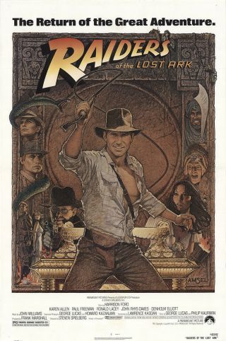 Raiders Of The Lost Ark 1982 27x41 Orig Movie Poster Fff - 12056 Harrison Ford