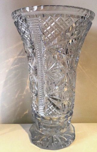 Vintage Bohemia Crystal 32cm Vase