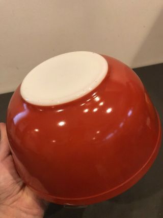 Rare Pyrex Earthtones Set Orange Red Rust HTF Mixing Bowls 5