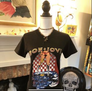 Vintage Bon Jovi 1986 Tour Shirt Youth Xl,  Size S/m,  Og Tee,  Rare
