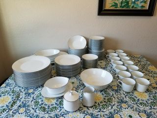 Noritake China Reina 12 Place Setting Set,  Serving Dishes,  Cups & Saucers 94pc