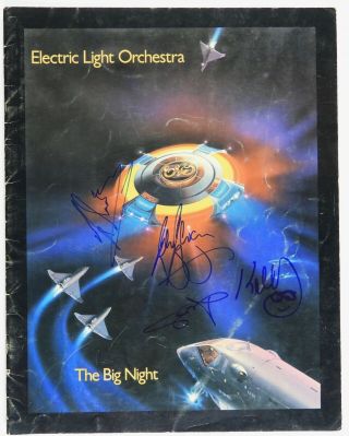 Elo Jsa Autograph Signed Tour Concert Program Out Of The Blue