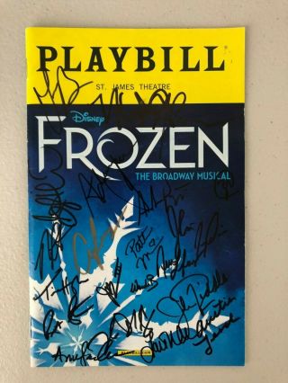 Frozen Cast Signed Autograph Playbill