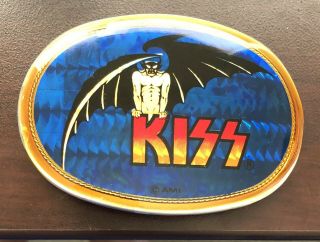 Vintage 1978 Pacifica Belt Buckle Kiss Gene Simmons Demon Bat Aucoin