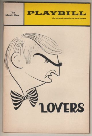 Peter Lind Hayes " Lovers " Playbill Broadway 1968 Brian Friel Hirschfeld Cover