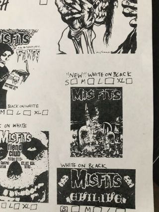 misfits vintage 80’s Tshirt 1 - sided,  Danzig Plan9 Pushead Metallica 7