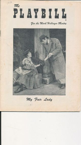 Playbill Julie Andrews/rex Harrison " My Fair Lady " 1956 Nyc