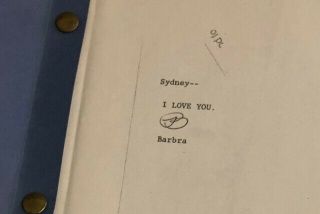 Barbra Streisand Signed Yentl Script To Sydney Pollack