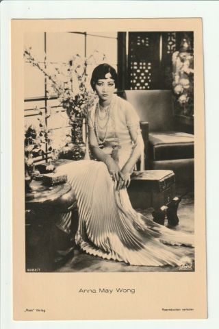 Anna May Wong 1930s Ross Verlag Photo Postcard